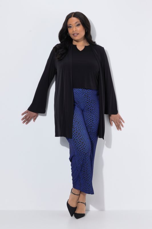 Matte Jersey Open Front Long Sleeve Jacket