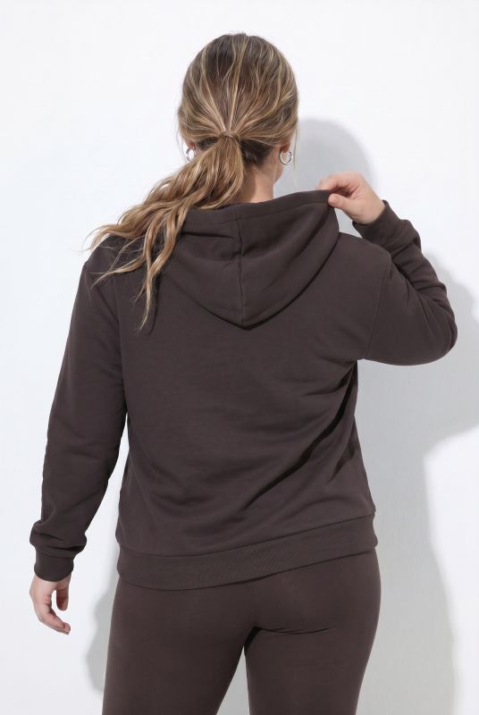 Faux Fur-Lined Zip-Up Hoodie