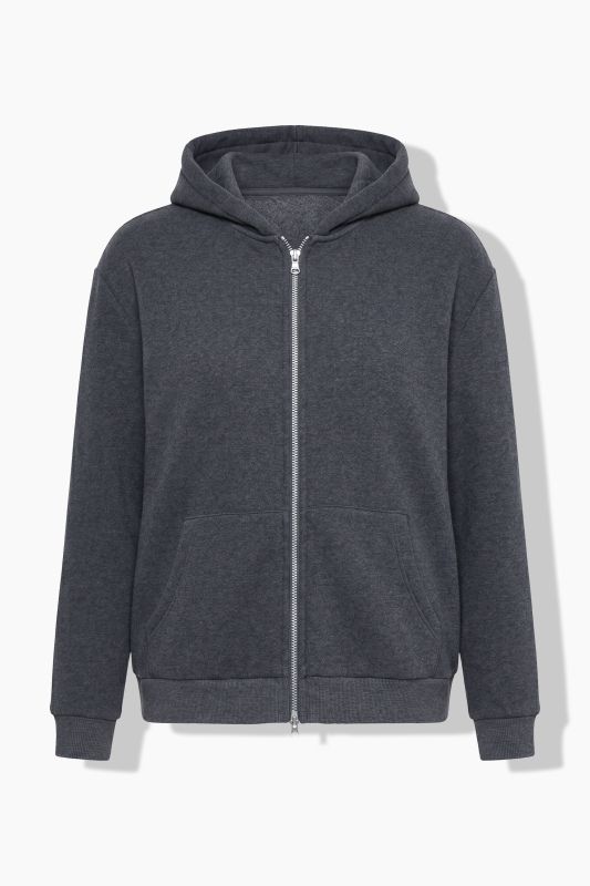 Faux Fur-Lined Zip-Up Hoodie