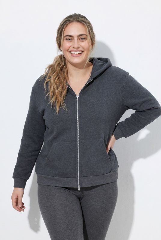 Faux Fur-Lined Zip-Up Hoodie