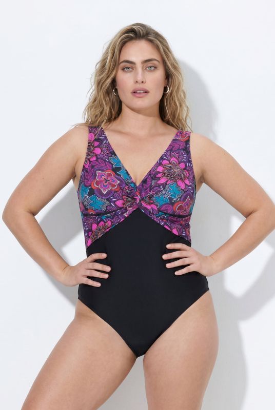 Floral Paisley Knotted Swimsuit