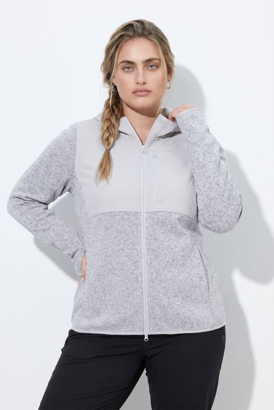 Knit Fleece Softshell Trim Jacket