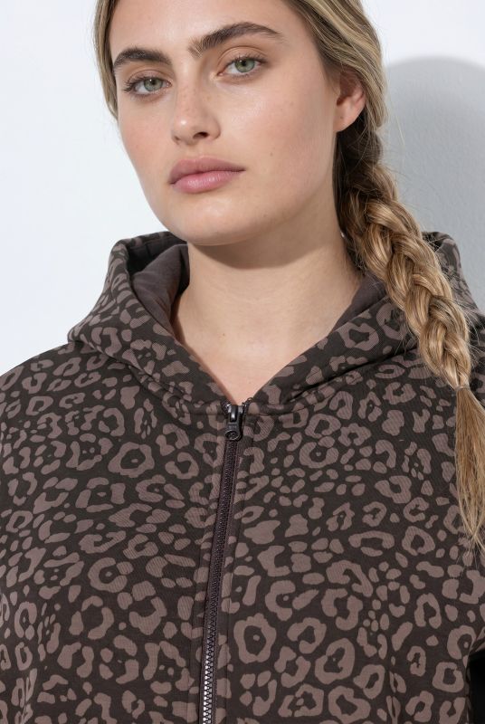 Faux Fur-Lined Allover Print Onesie Pajamas