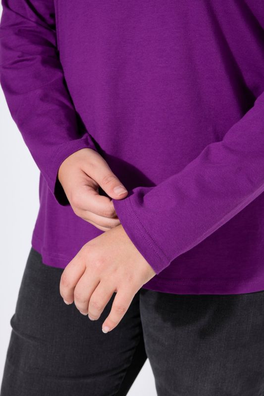 V-Neck Long Sleeve Basic Cotton Tee