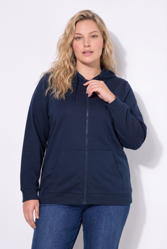 Zip Sweatshirt Long Sleeve Relaxed Fit Pocket Hoodie