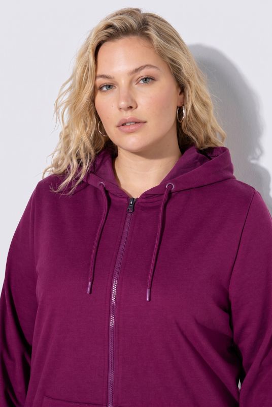 Zip Sweatshirt Long Sleeve Relaxed Fit Pocket Hoodie