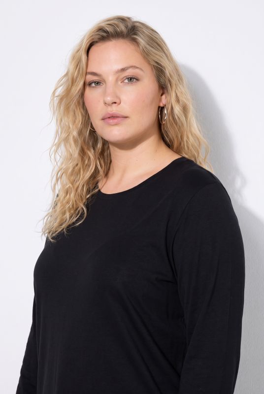 2 Pack Round Neck Cotton Long Sleeve Relaxed Fit Tees