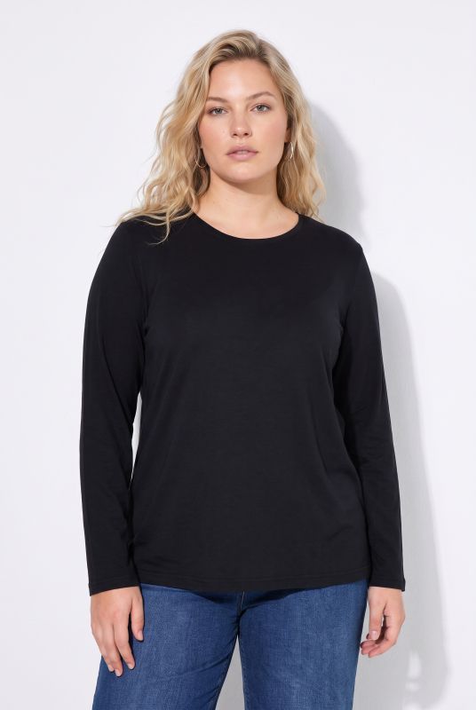 2 Pack Round Neck Cotton Long Sleeve Relaxed Fit Tees