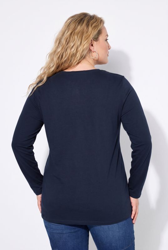 2 Pack Round Neck Cotton Long Sleeve Relaxed Fit Tees