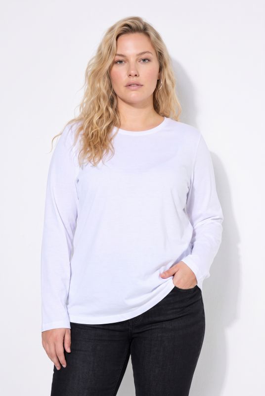 2 Pack Round Neck Cotton Long Sleeve Relaxed Fit Tees