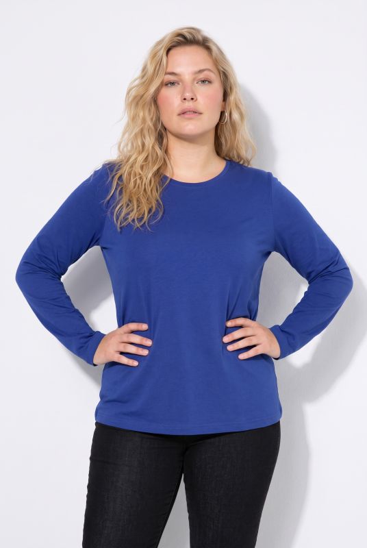 2 Pack Round Neck Cotton Long Sleeve Relaxed Fit Tees