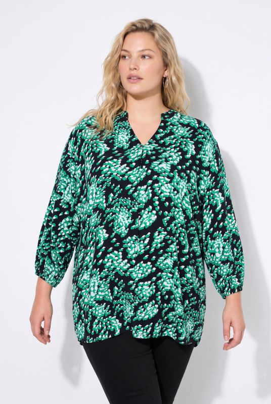 Abstract Print 3/4 Sleeve Tunic